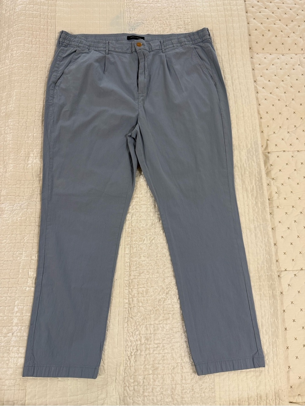 Tommy Hilfiger Pale Blue with thin white pin stripes